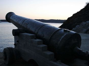 Close-up of fort against sky