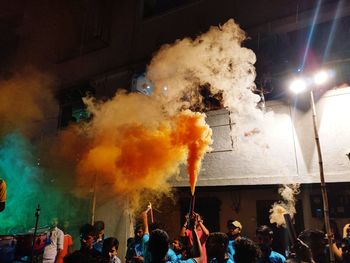 Crowd at night during festival