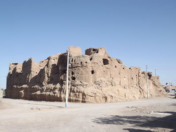 Castle against clear blue sky