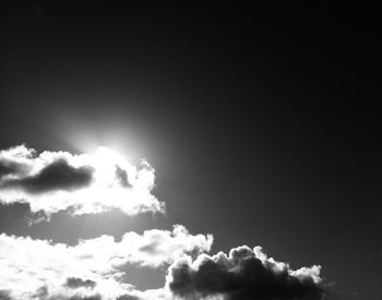 Low angle view of clouds in sky