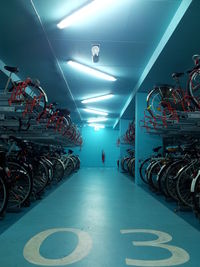 Bicycles in row