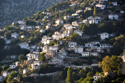 High angle view of residential district