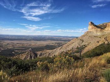Scenic view of mesa verde national park against sky