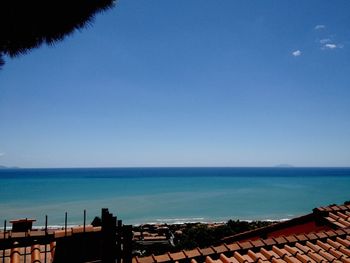 View of sea against blue sky