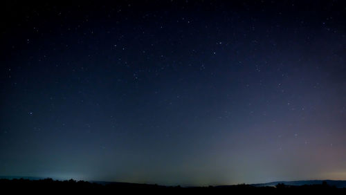 Low angle view of sky at night