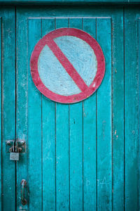 Close-up of closed door