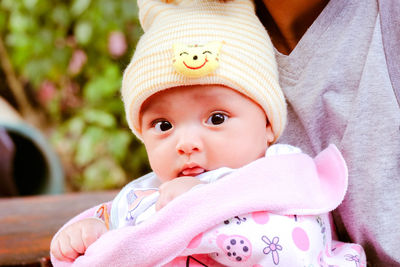 Portrait of cute baby girl