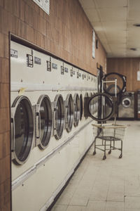 Empty laundromat 