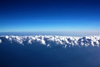 Scenic view of cloudscape against blue sky