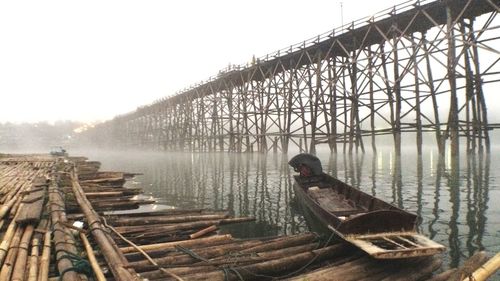 Bridge over river against sky