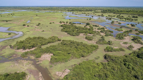 High angle view of beach