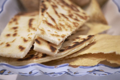 Close-up of sandwich on plate
