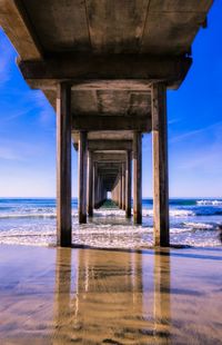 Pier over sea against sky