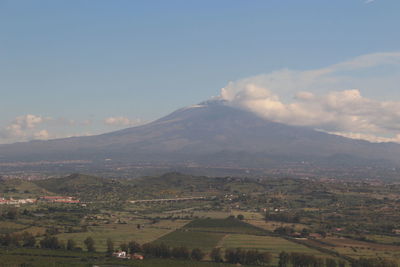 Scenic view of landscape against sky