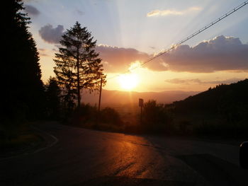 Road passing through landscape