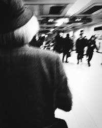 View of people in the dark