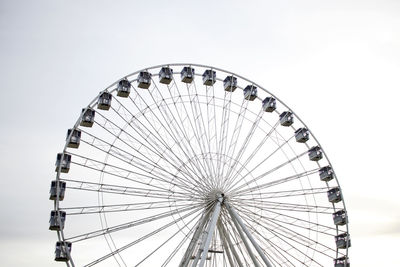 Low angle view of ferris wheel against clear sky