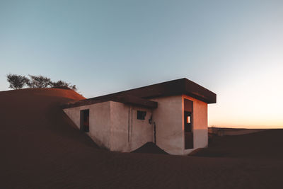 Abandoned house in desert 