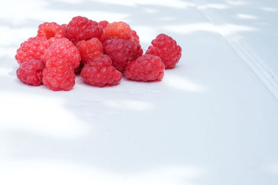 Close-up of strawberries in plate