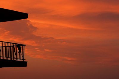 Low angle view of orange sky