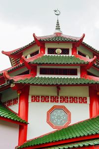 Low angle view of traditional building against sky