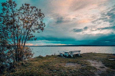 Scenic view of sea against sky