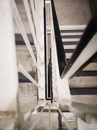 High angle view of staircase in building