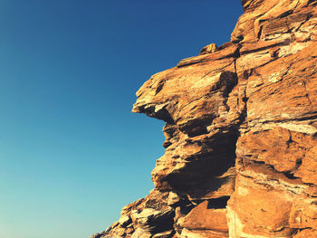 Beautiful red rock against blue sky