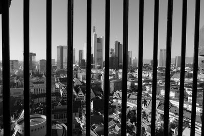 Close-up of cityscape against sky