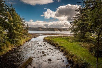 Footpath passing through a lake