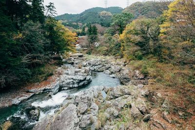 River flowing through rocks