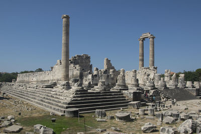 View of temple against clear sky