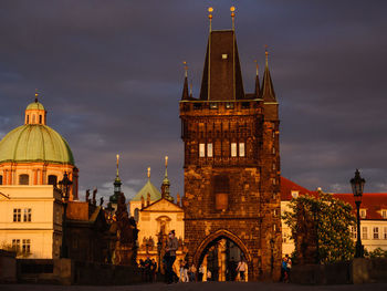 View of buildings in city against sky