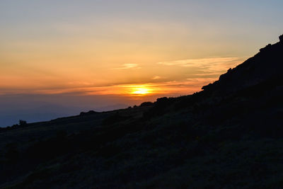 Scenic view of dramatic sky during sunset