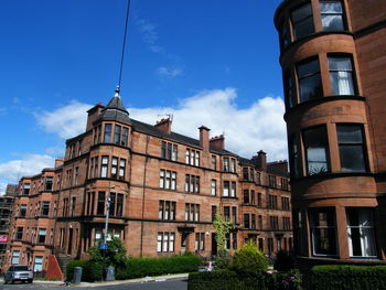 Exterior of residential building against sky