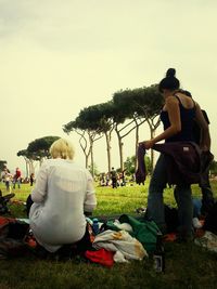 Man sitting on grass