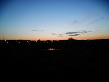 Scenic view of landscape at sunset