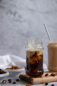 Close-up of coffee on table