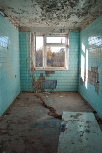 Interior of abandoned building