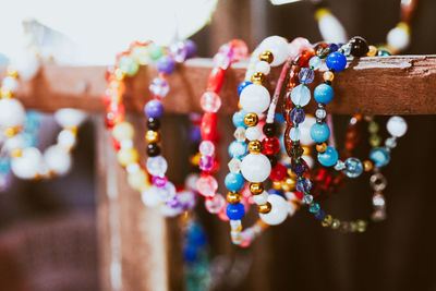 Close-up of multi colored decoration hanging for sale