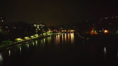 View of illuminated tunnel