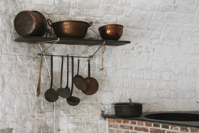 High angle view of food on table