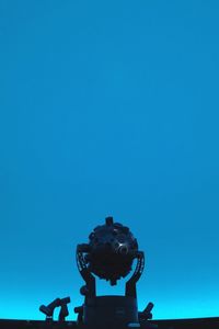 Low angle view of built structure against clear blue sky