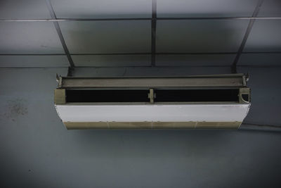 Low angle view of window on wall