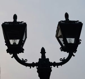 Low angle view of statue against clear sky