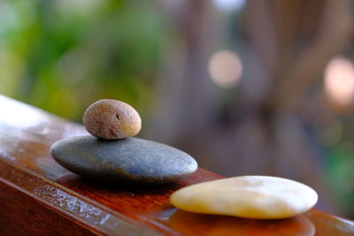 Close-up of lemon on table