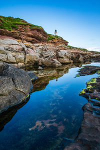 Rock formations against sky