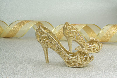 Close-up of decoration on white background