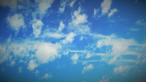 Low angle view of clouds in sky