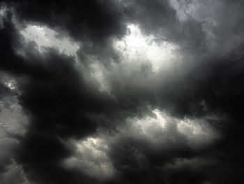 Low angle view of storm clouds in sky